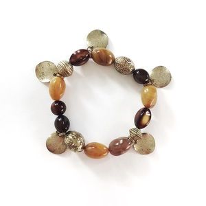Forever 21 Brown and Gold Charm Bracelet